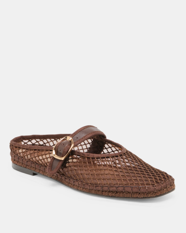 Milie Woven Mesh Chocolate Flats