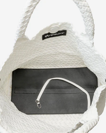 PreneLove London Large Woven - White Totes in  at Wrapsody