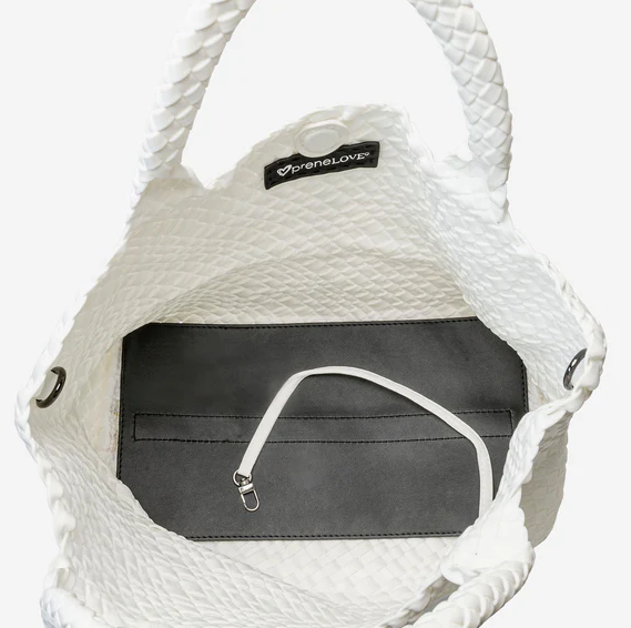 PreneLove London Large Woven - White Totes in  at Wrapsody