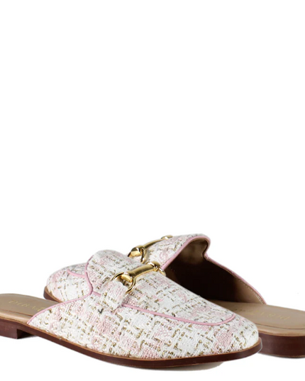 Callen U Pink & White Mules Shoes in at Wrapsody
