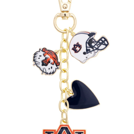 Auburn Heart Cluster Bag Charm Travel Accessories in at Wrapsody