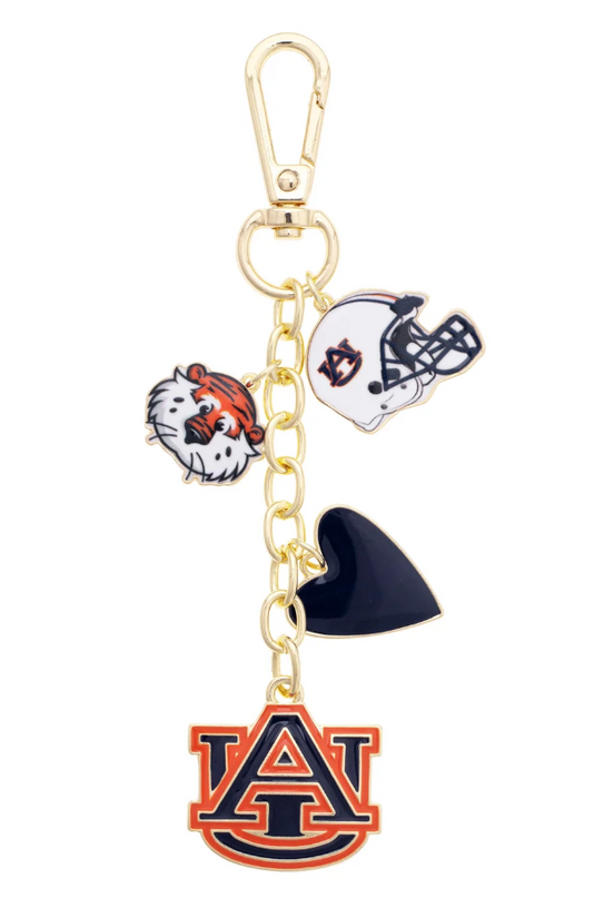 Auburn Heart Cluster Bag Charm Travel Accessories in at Wrapsody