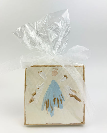 Angel Canvas Home Decor in Cream/Blue at Wrapsody