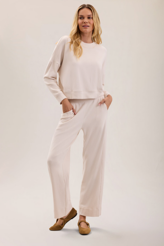 Barefoot Dreams Brushed Fleece Pants - Sand Dune Loungewear in at Wrapsody
