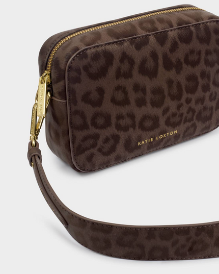 Avery Small Crossbody Bag in Chocolate Leopard