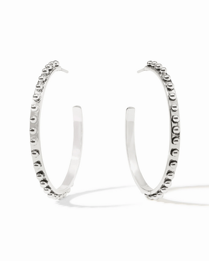 Julie Vos SoHo Hoop Large in Silver Earrings in at Wrapsody