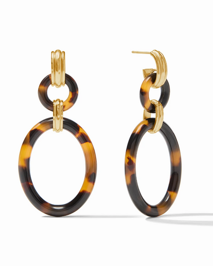 Julie Vos Madison Tortoiseshell Link Earrings Earrings in  at Wrapsody