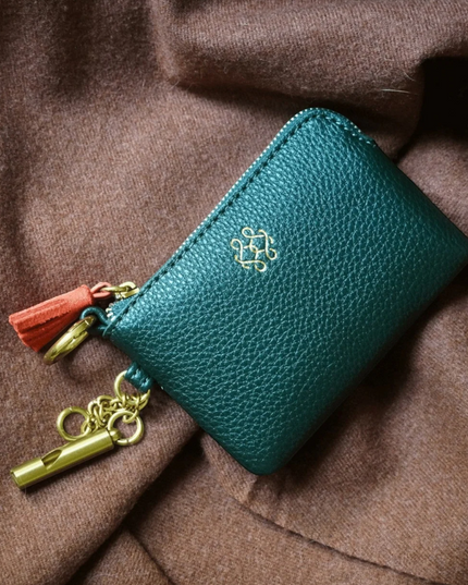 RFID Card Wallet Keychain Deep Sea Green