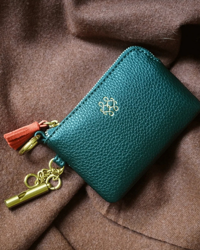 RFID Card Wallet Keychain Deep Sea Green