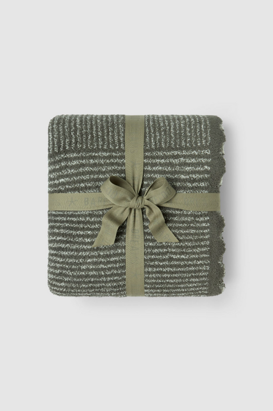Barefoot Dreams CozyChic Scallop Olive Branch Throw Blankets & Throws in at Wrapsody