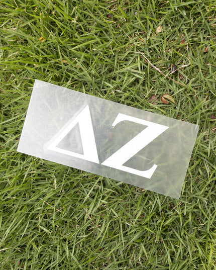 White Sorority Decal Greek in Delta Zeta at Wrapsody