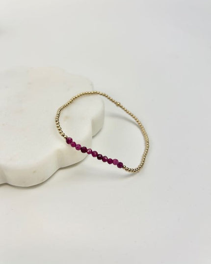 Enewton Bliss 2mm Bracelet - Ruby Bracelets in  at Wrapsody