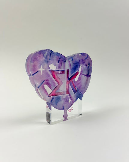 Sorority Acrylic Art Block Greek in Sigma Kappa at Wrapsody