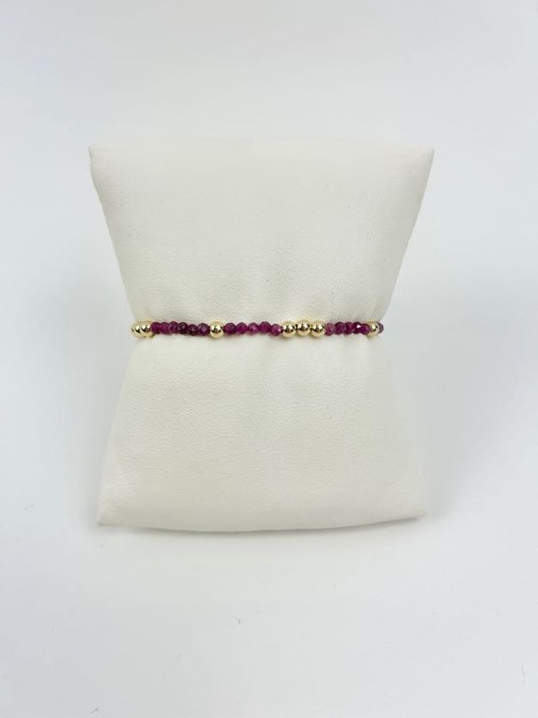 Enewton Worthy 3mm Bracelet - Ruby Bracelets in  at Wrapsody