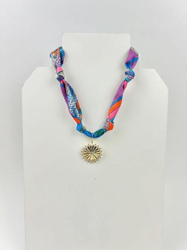 Cabo Medallion Scarf Necklace Necklaces in at Wrapsody