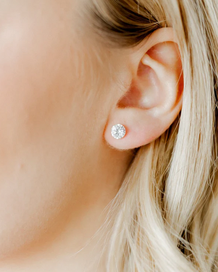 Lux Zuri Clear Stud Earrings
