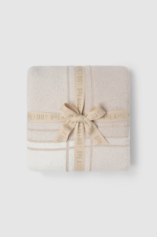 Barefoot Dreams CozyChic Buffalo Plaid Stone Throw Blankets & Throws in at Wrapsody
