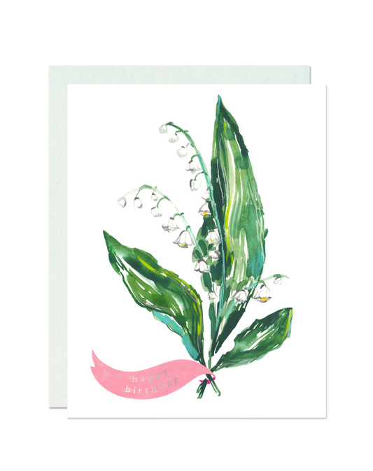 Card Happy Birthday Lilies Paper in  at Wrapsody
