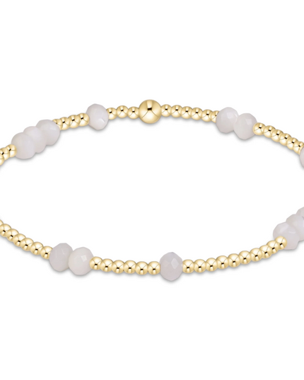 Extends Hope Unwritten Gemstone 4mm Bracelet Mother of Pearl
