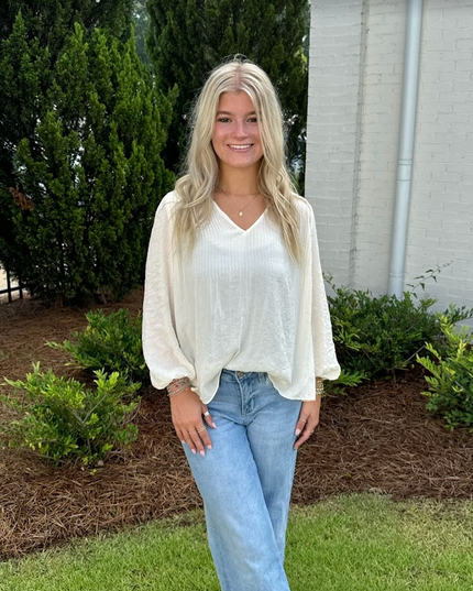 Fall Dreams Ivory Blouse Tops in  at Wrapsody