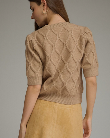 Cable Knit Oatmeal Sweater