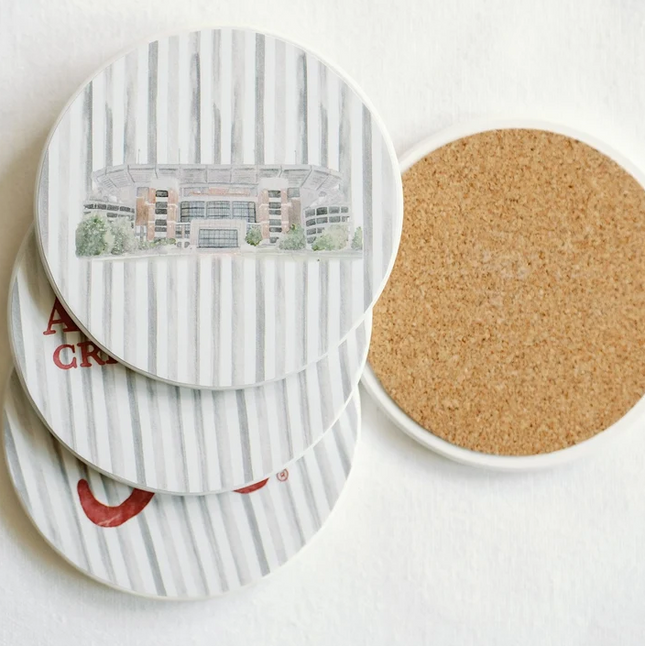 Alabama Striped Coasters Set of 4 Home Decor in at Wrapsody