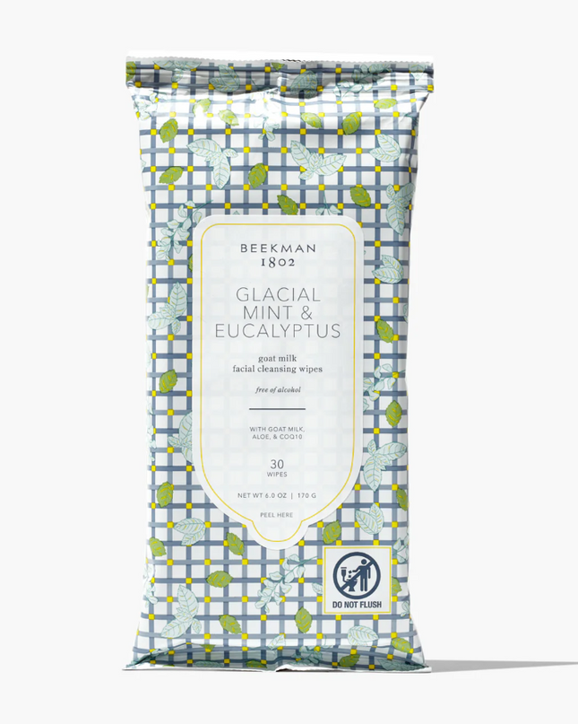 Beekman Facial Cleansing Wipes Glacial Mint Eucalyptus Bath & Body in  at Wrapsody