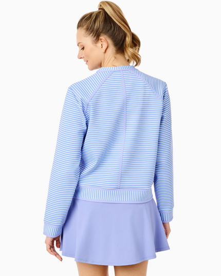 Bainbridge Crewneck Sweatshirt in Violet Stripe
