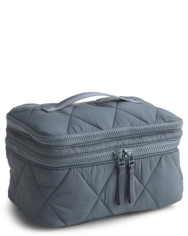 Vera Bradley Dark Slate Brush Up Cosmetic Case