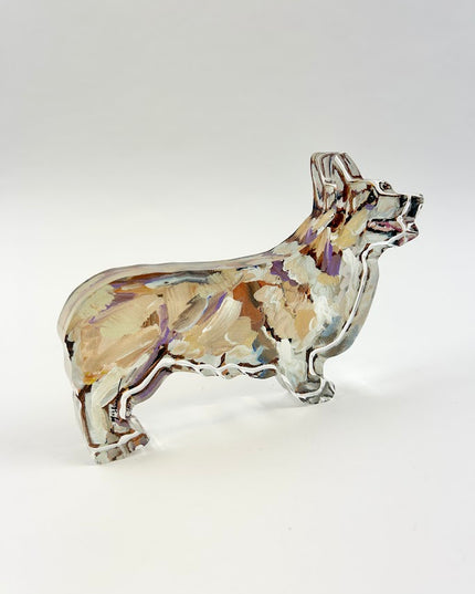 Blonde Corgi Acrylic Block Home Decor in  at Wrapsody