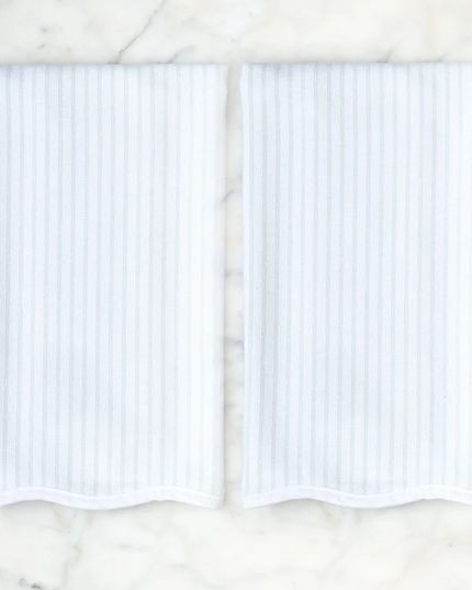 Weezie Kitchen Towels Green Pinstripe Set of 2 Kitchen Towels in at Wrapsody