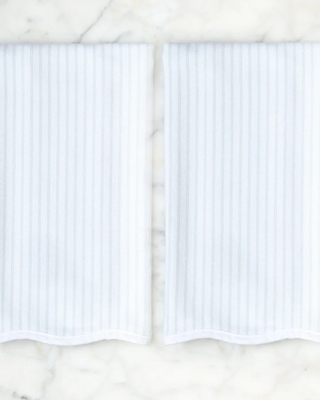 Weezie Kitchen Towels Green Pinstripe Set of 2 Kitchen Towels in at Wrapsody