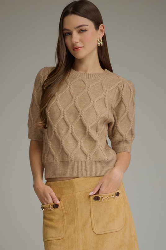 Cable Knit Oatmeal Sweater