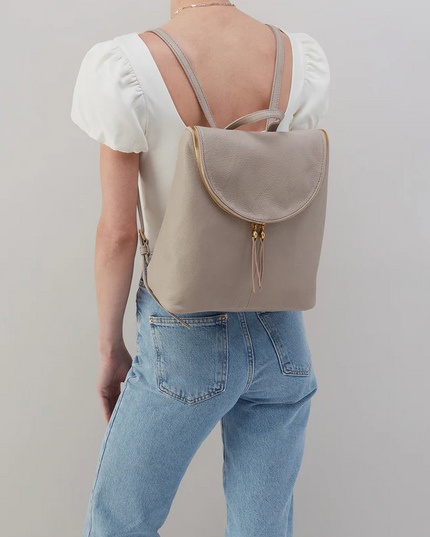 Hobo Fern Backpack in Taupe Backpacks in  at Wrapsody