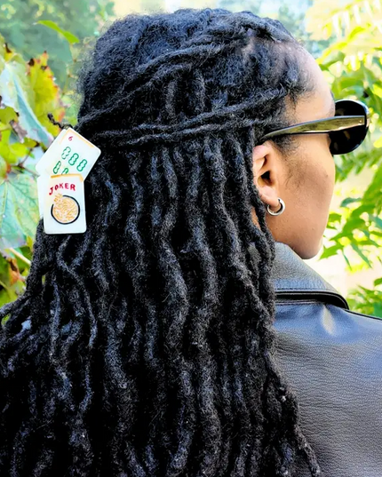 Solar Eclipse Mini Mahjong Hair Clip