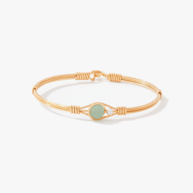Ronaldo Always By My Side Gold/Aventurine Bracelet Bracelets in 6.5 at Wrapsody