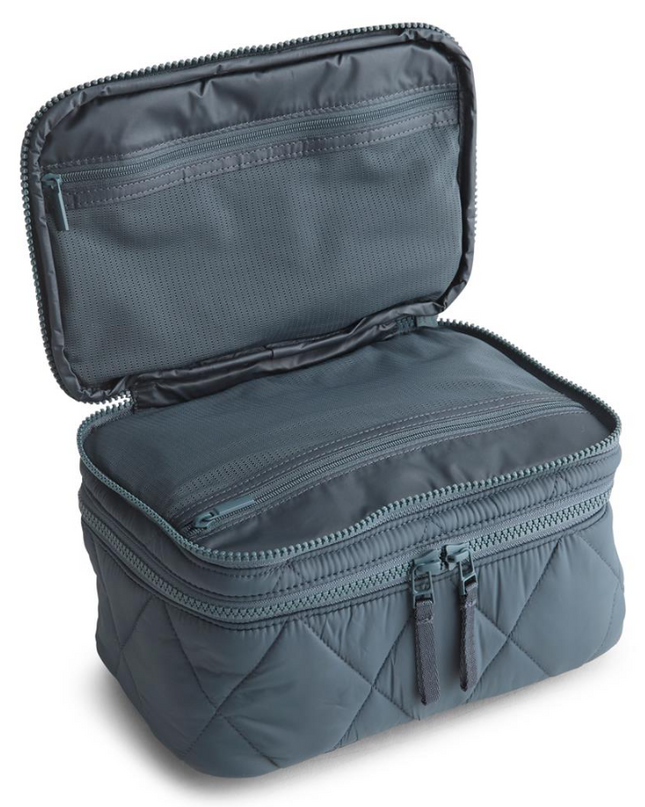 Vera Bradley Dark Slate Brush Up Cosmetic Case