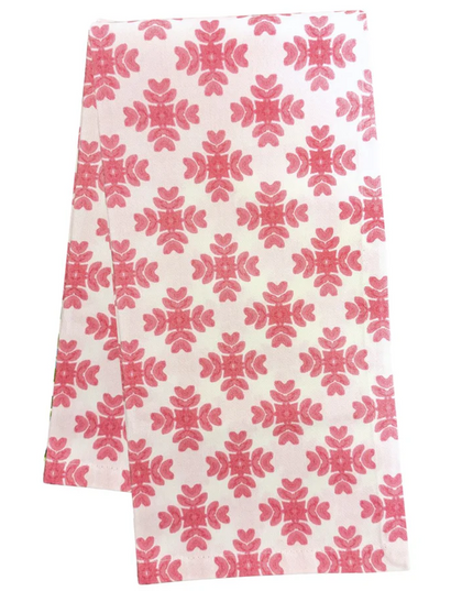 Laura Park Brushstrokes Pink Tea Towel Kitchen Towels in at Wrapsody