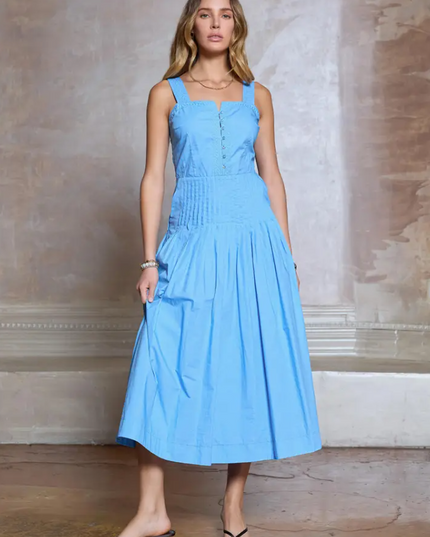 Embroidered Sweetheart Blue Dress Dresses in XS at Wrapsody