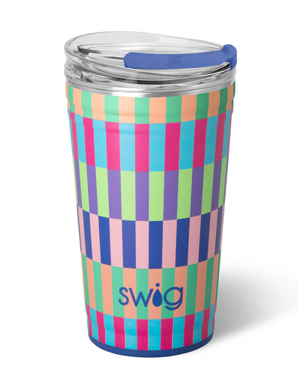 Swig 24oz Party Cup Brite Stripe Drinkware in at Wrapsody