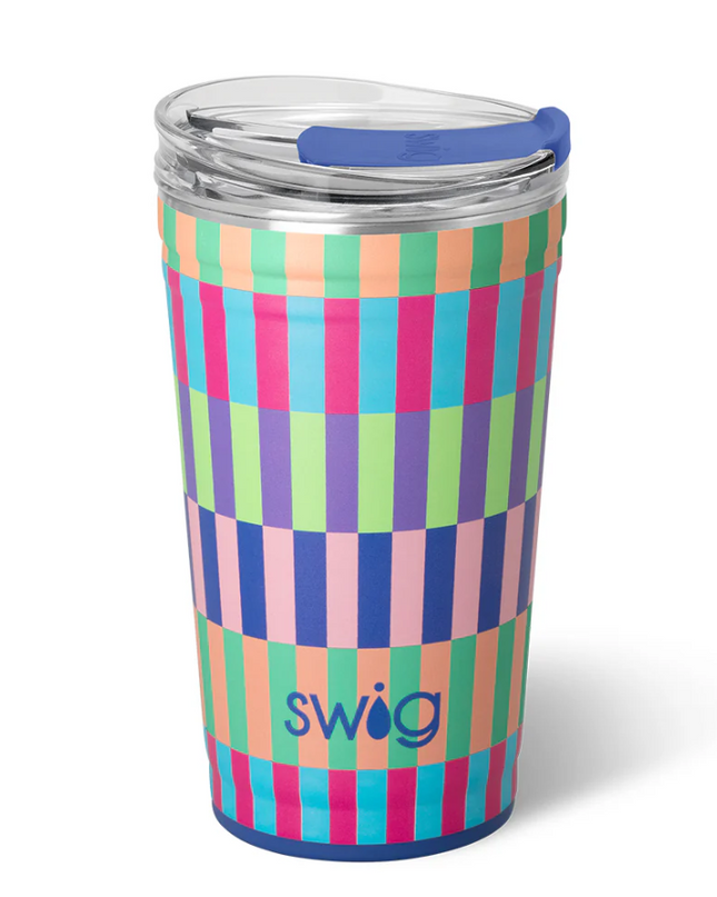 Swig 24oz Party Cup Brite Stripe Drinkware in at Wrapsody