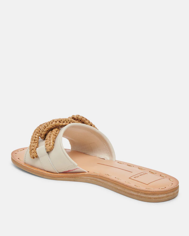 Desa Sandals in Ivory and Leather Shoes in  at Wrapsody