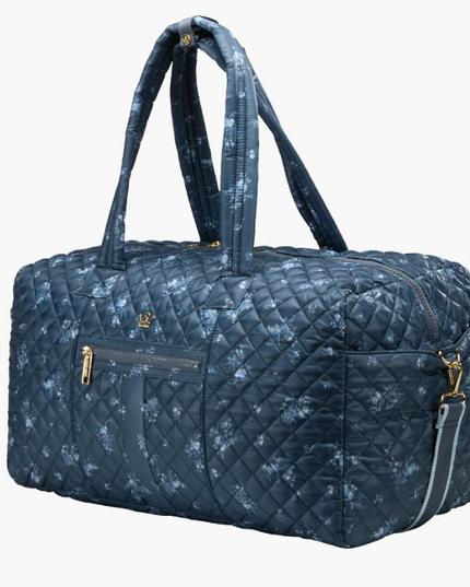 Oliver Thomas 24/7 Weekender Duffle Denim Navy Floral Luggage in at Wrapsody