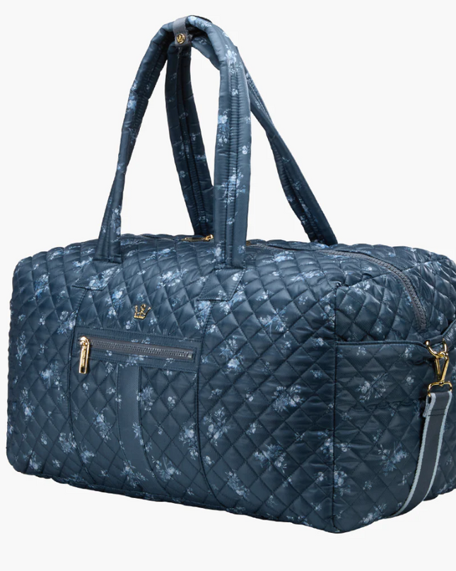Oliver Thomas 24/7 Weekender Duffle Denim Navy Floral Luggage in at Wrapsody