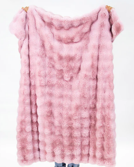 Faux Fur Pink Throw Blanket Blankets & Throws in at Wrapsody