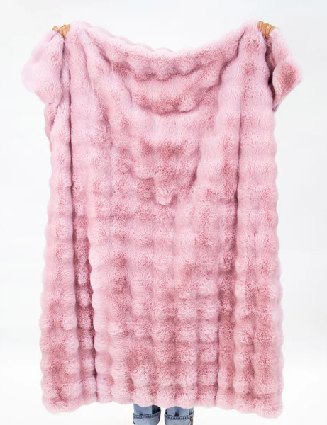 Faux Fur Pink Throw Blanket Blankets & Throws in at Wrapsody