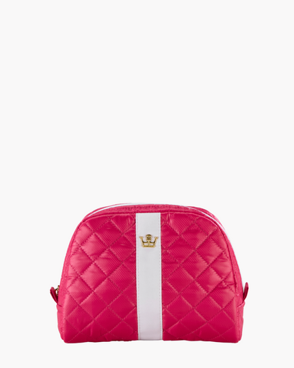 Oliver Thomas KST Cosmetic Medium Bright Rose Pink/White Stripe Travel Accessories in at Wrapsody