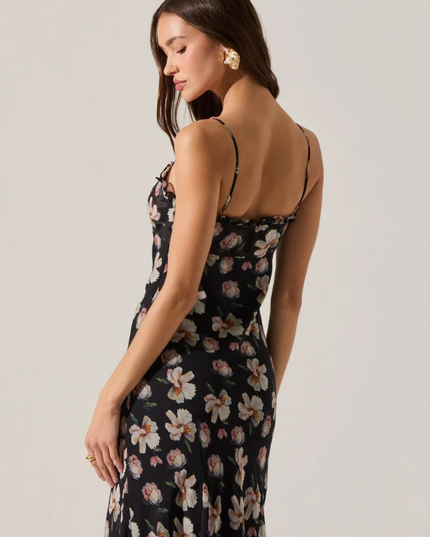 ASTR the Label Maeryn Sweetheart Black Maxi Dress