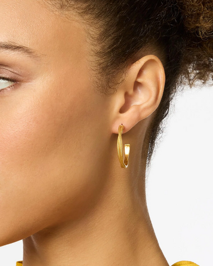 Julie Vos Cheval Twist Hoop - Medium Earrings in  at Wrapsody