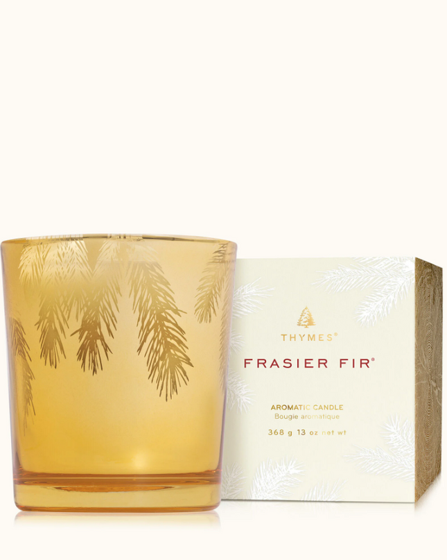 Frasier Fir 13oz Gold Gilded Candle Candles in  at Wrapsody